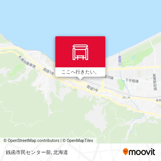 銭函市民センター前地図