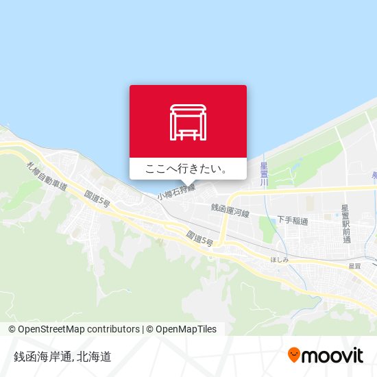 銭函海岸通地図