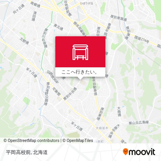 平岡高校前地図