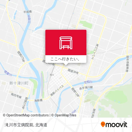 滝川市立病院前地図