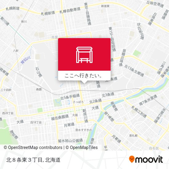 北８条東３丁目地図