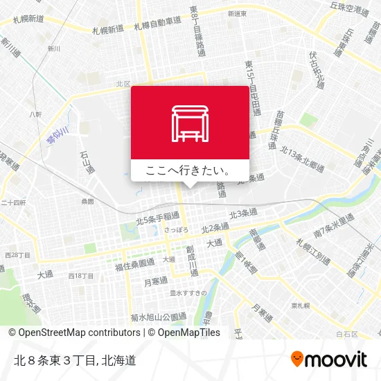 北８条東３丁目地図