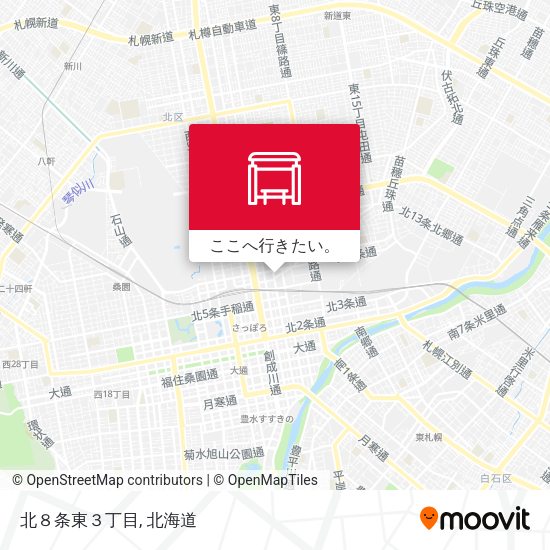 北８条東３丁目地図