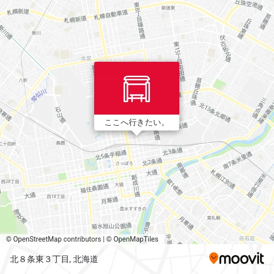 北８条東３丁目地図