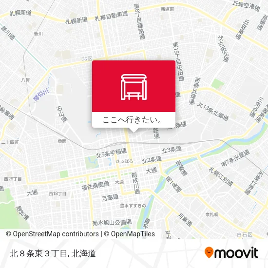 北８条東３丁目地図