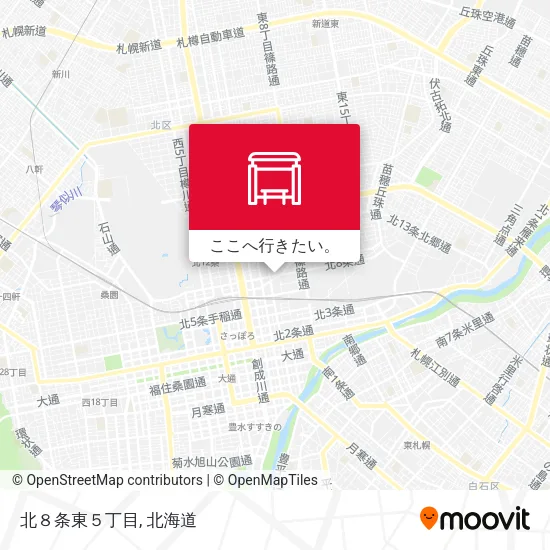 北８条東５丁目地図