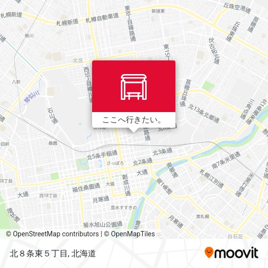 北８条東５丁目地図