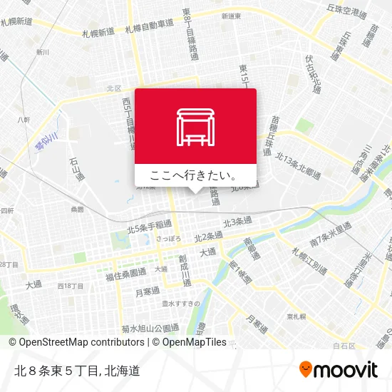 北８条東５丁目地図