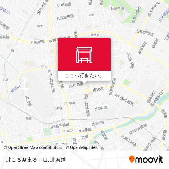 北１８条東８丁目地図
