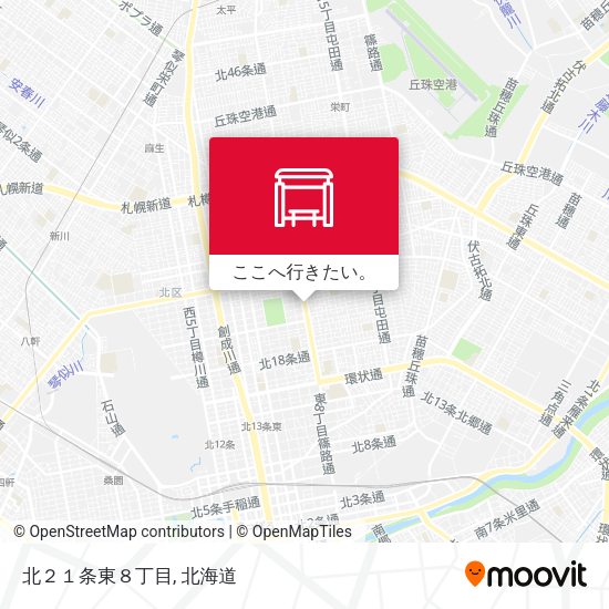 北２１条東８丁目地図