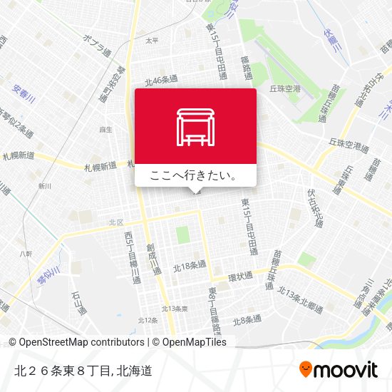 北２６条東８丁目地図