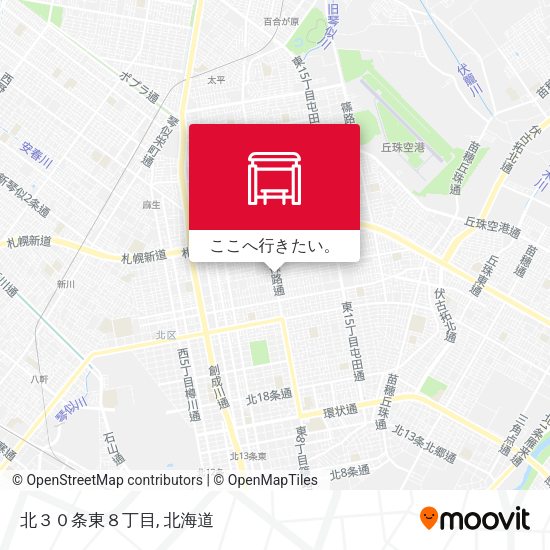 北３０条東８丁目地図