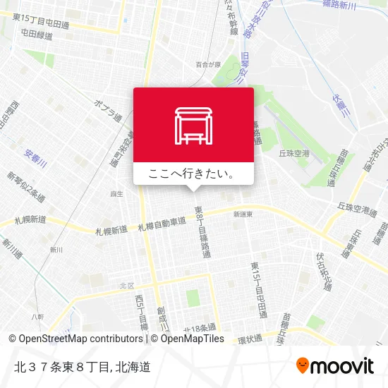 北３７条東８丁目地図