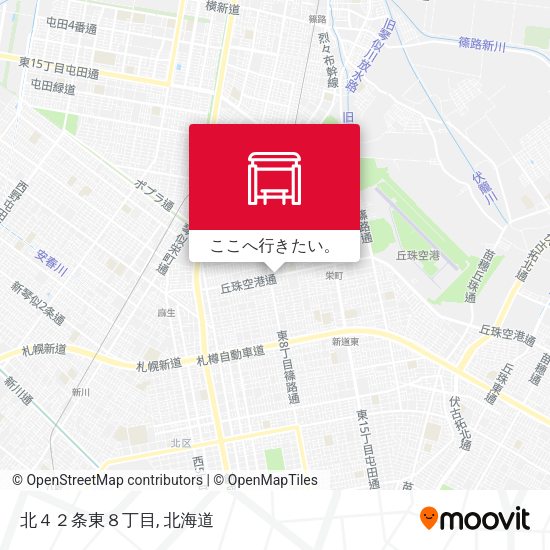 北４２条東８丁目地図
