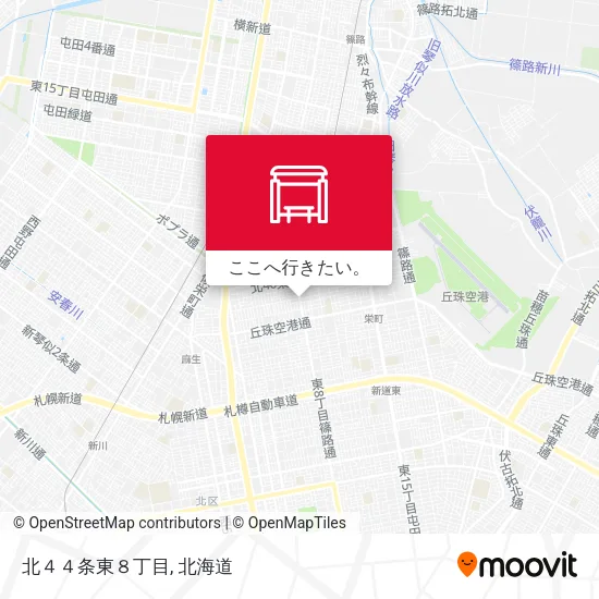 北４４条東８丁目地図
