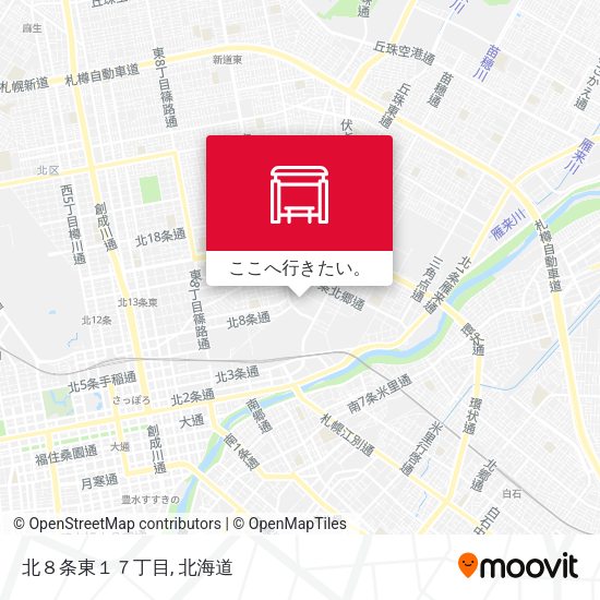 北８条東１７丁目地図