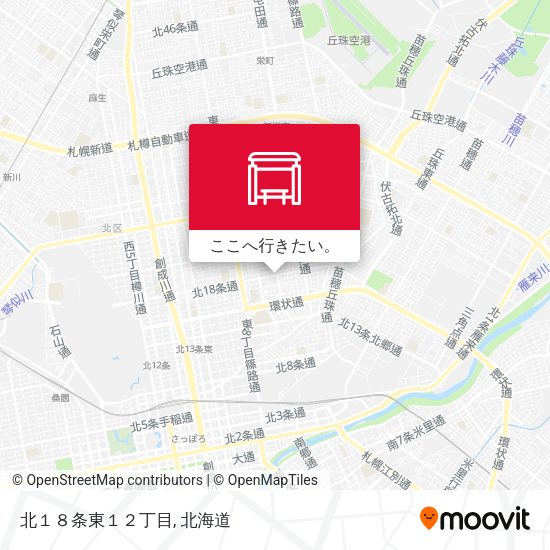 北１８条東１２丁目地図