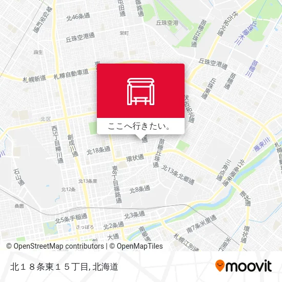 北１８条東１５丁目地図