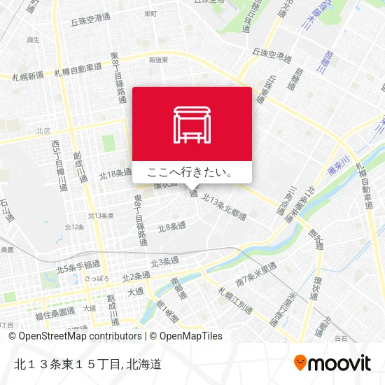 北１３条東１５丁目地図