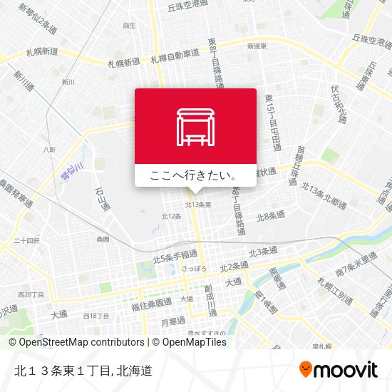 北１３条東１丁目地図