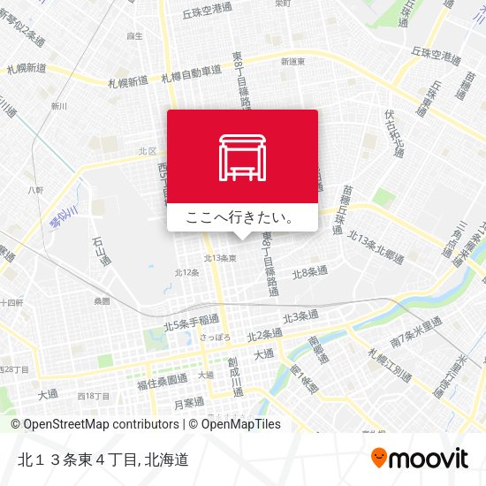 北１３条東４丁目地図