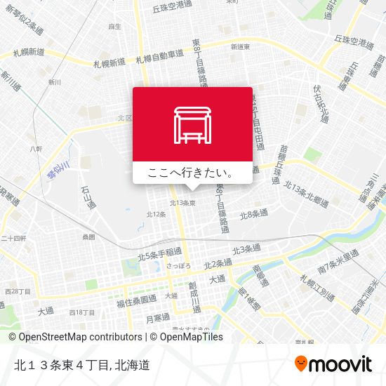 北１３条東４丁目地図