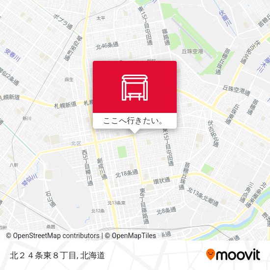 北２４条東８丁目地図
