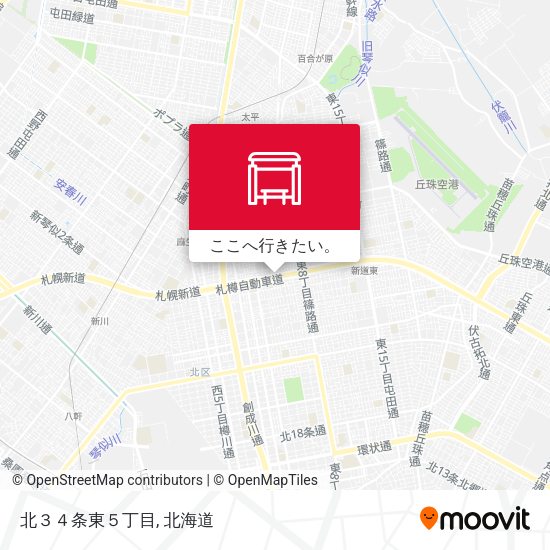 北３４条東５丁目地図