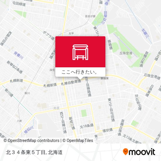 北３４条東５丁目地図