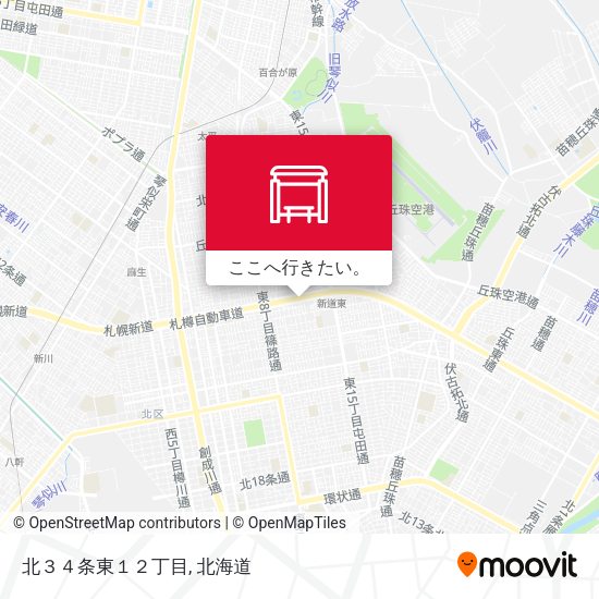 北３４条東１２丁目地図