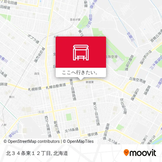 北３４条東１２丁目地図