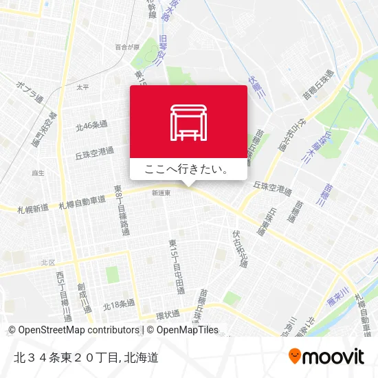 北３４条東２０丁目地図