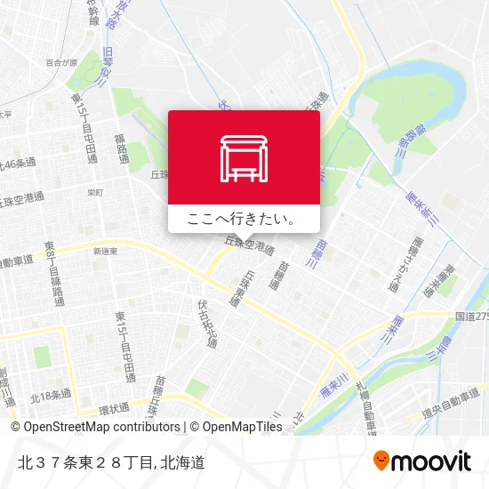 北３７条東２８丁目地図