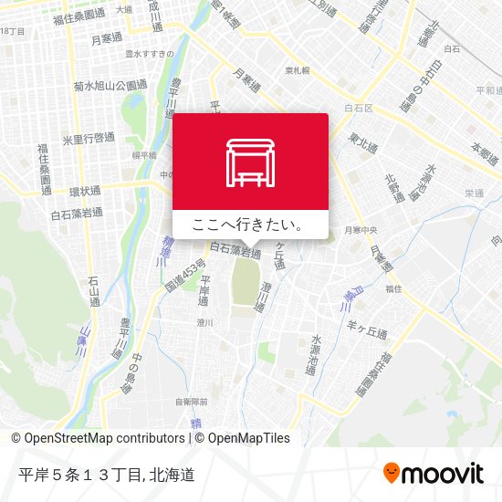 平岸５条１３丁目地図