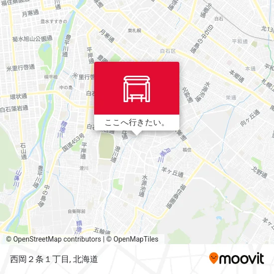 西岡２条１丁目地図