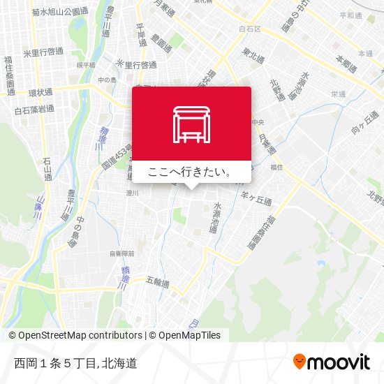 西岡１条５丁目地図