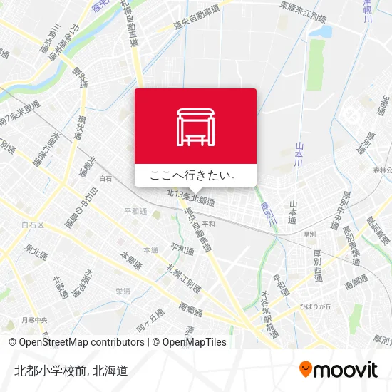 北都小学校前地図