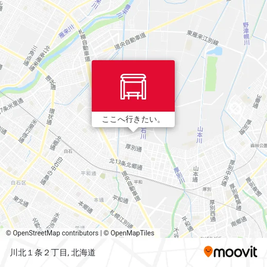 川北１条２丁目地図