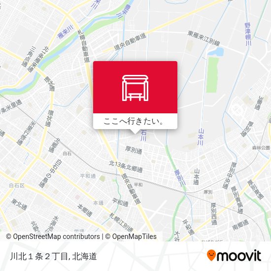 川北１条２丁目地図