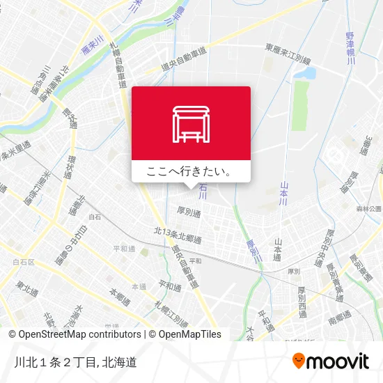 川北１条２丁目地図