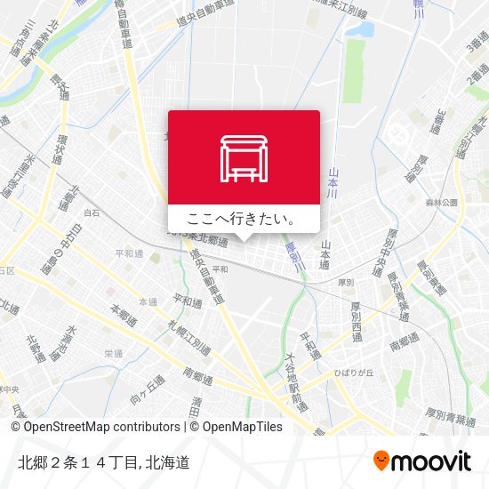 北郷２条１４丁目地図