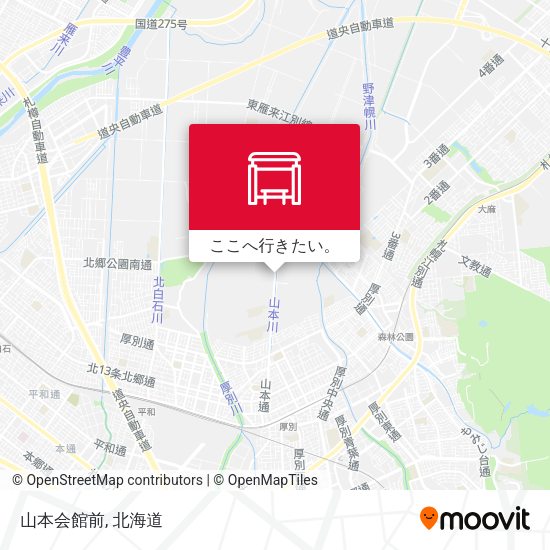 山本会館前地図