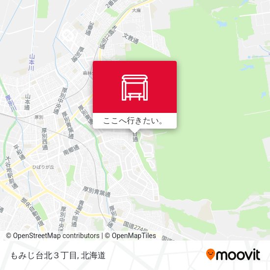 もみじ台北３丁目地図