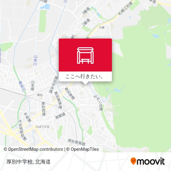 厚別中学校地図