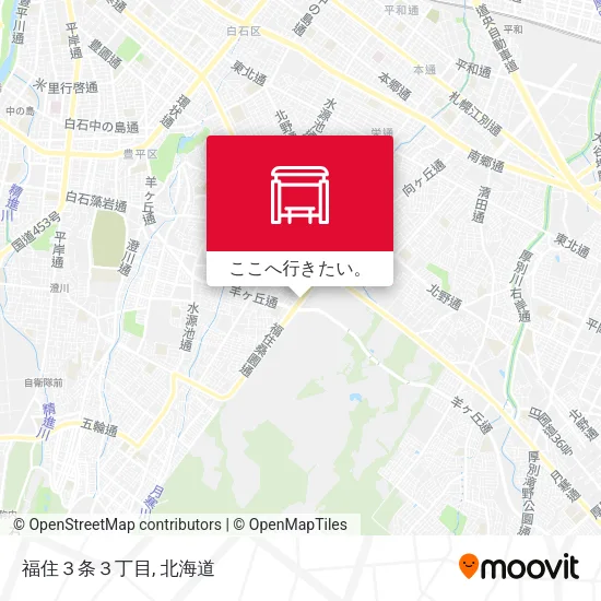 福住３条３丁目地図
