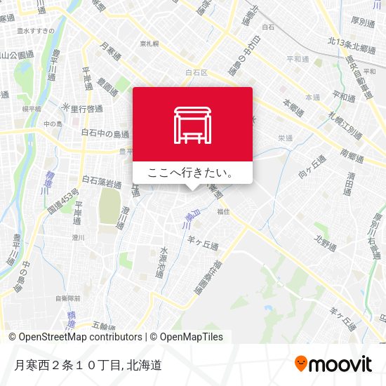 月寒西２条１０丁目地図