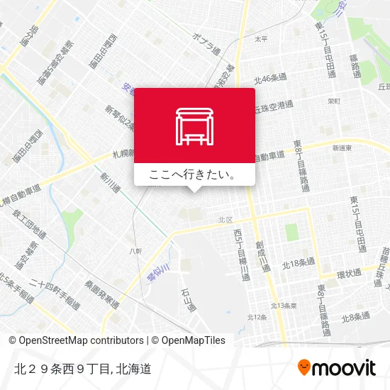 北２９条西９丁目地図