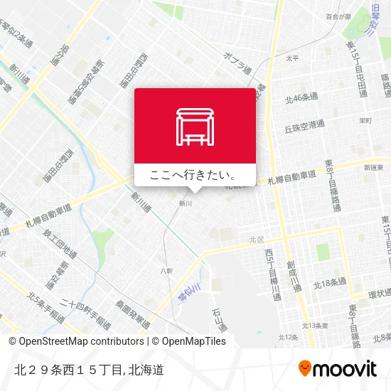 北２９条西１５丁目地図