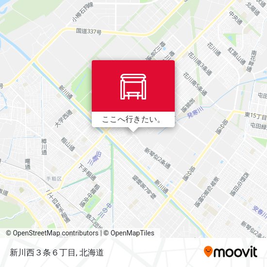 新川西３条６丁目地図