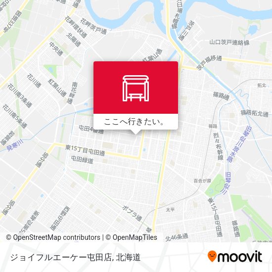 ジョイフルエーケー屯田店地図